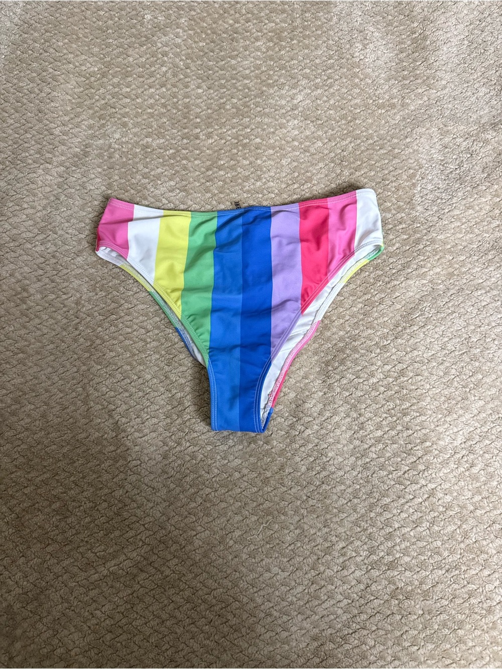 Nasty Gal Rainbow Stripe Bikini Bottom - Multicolor Stripes